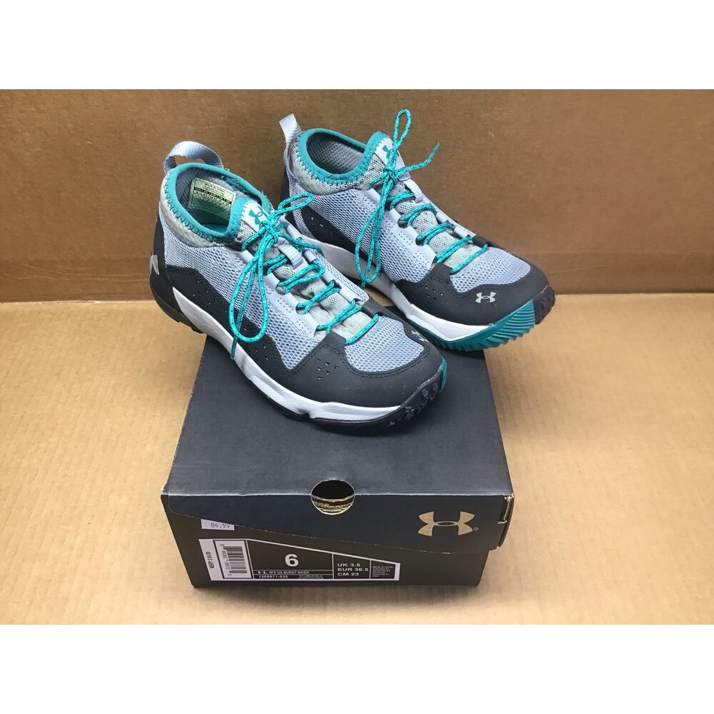 New Under Armour Burnt River Adventure Shoes Teal Aluminum Womens Size 6